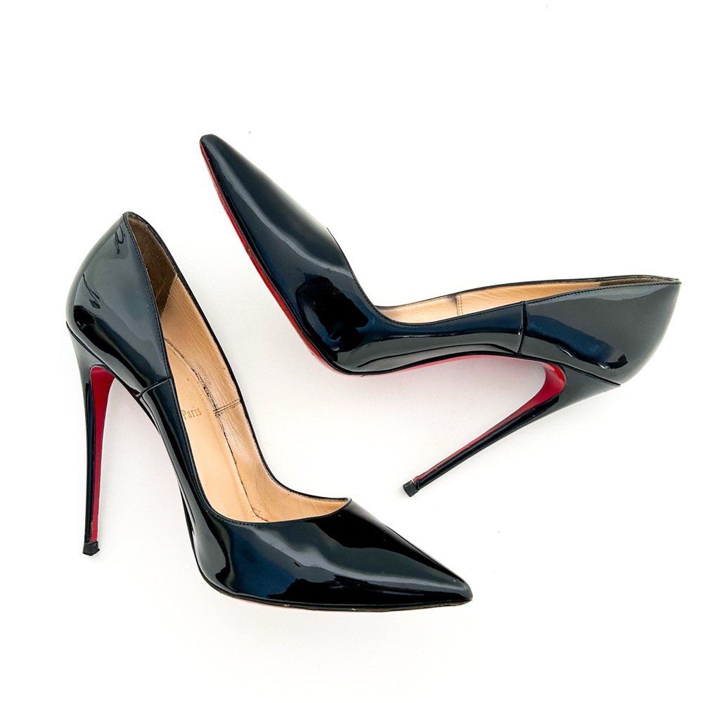 Christian Louboutin So Kate Black Patent Leather High Heel Pointed Toe Pumps 41 - Picture 5 of 11